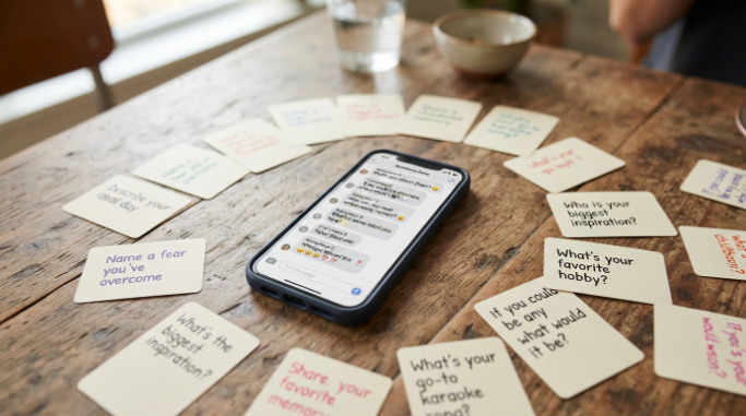 Anonymous questions prepared for a fun friends game