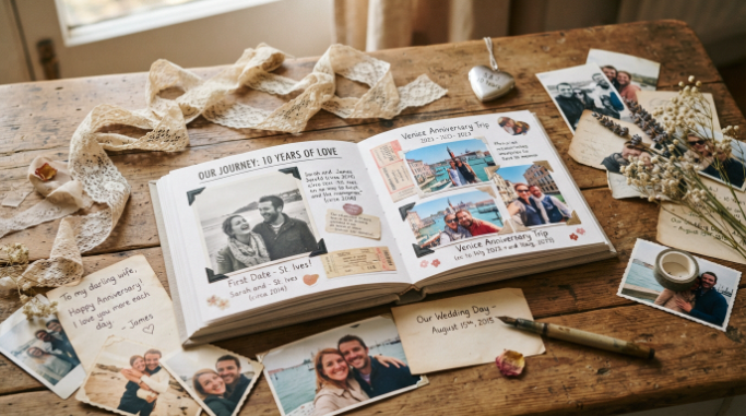 personalized 13 year anniversary gift memory book