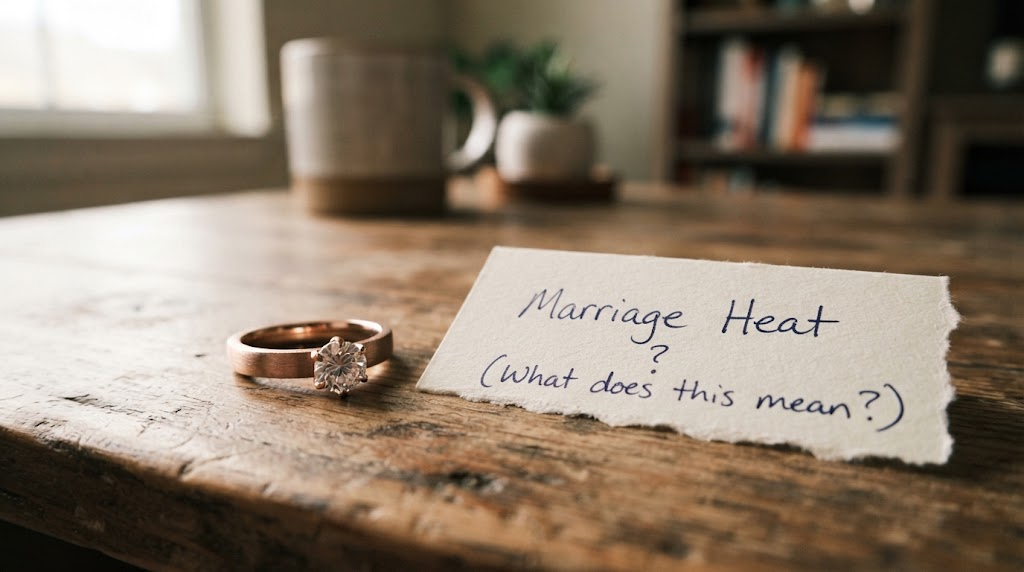 Marriage heat phrase and wedding rings