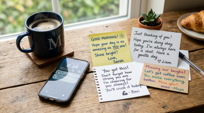 Different friendship notes prepared for different morning moods