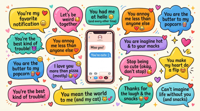 Short funny jokes and one-liners for a girlfriend.