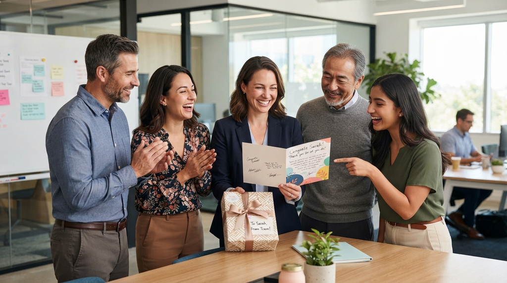 Thank you message to colleagues for a thoughtful workplace gift
